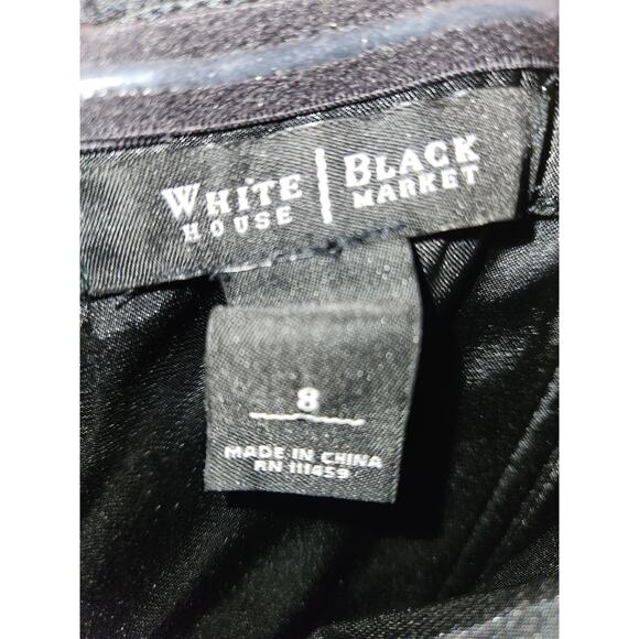 White House Black Market Black Strapless Dress Size 8 A1.4 - Picture 4 of 4